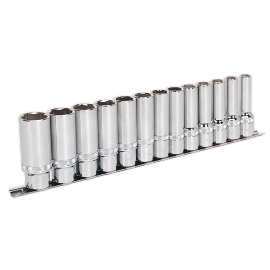 Premier Deep Lock-On™ Socket Set 1/2"Sq Drive 13pc