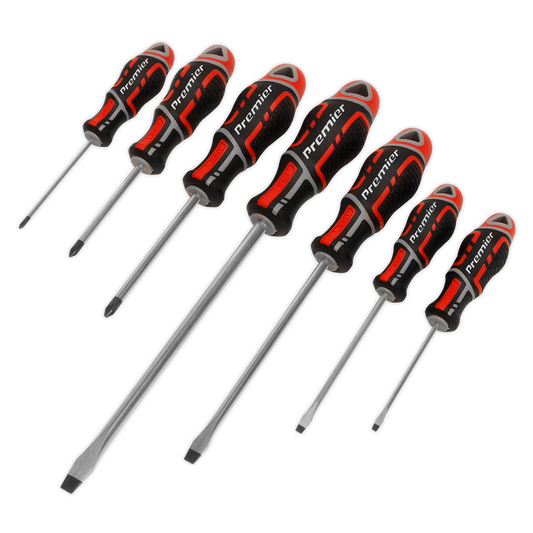 Premier GripMAX® Screwdriver Set 7pc - Red