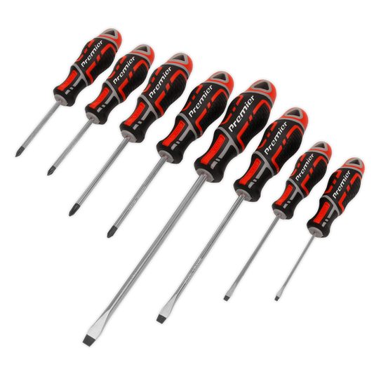 Premier GripMAX® Screwdriver Set 8pc - Red