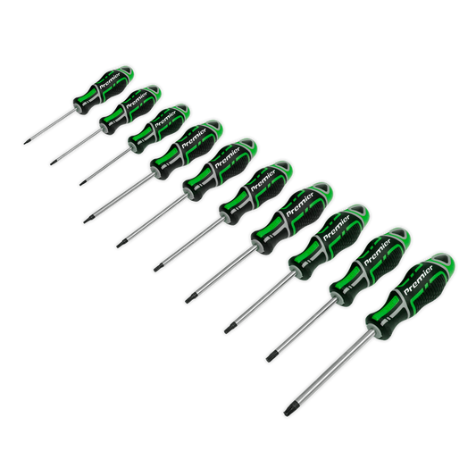 Premier GripMAX® TRX-Star* Screwdriver Set 10pc - Hi-Vis Green