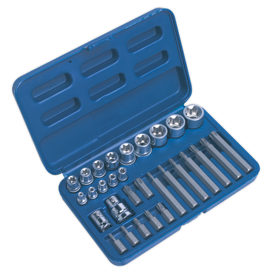 Premier TRX-Star* Socket & Bit Set 1/4", 3/8" & 1/2"Sq Drive 30pc
