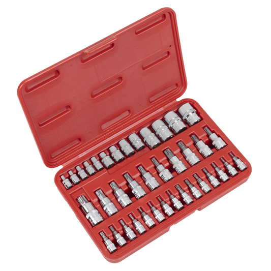 Premier TRX-Star* Socket & Security Socket Bit Set 1/4", 3/8" & 1/2"Sq Drive 38pc