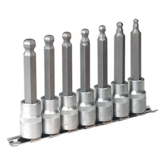 Premier Ball-End Hex Socket Bit Set 1/2"Sq Drive 7pc