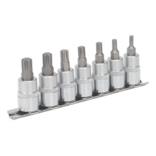 Premier Ribe Socket Bit Set 3/8"Sq Drive 50mm 7pc