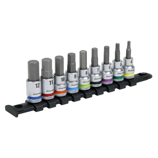 Premier Platinum Hex Socket Bit Set 3/8"Sq Drive 9pc