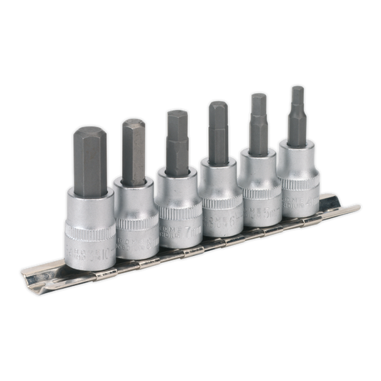 Premier Hex Key Socket Bit Set 3/8"Sq Drive 6pc