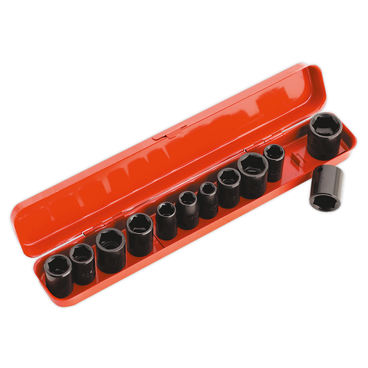 Premier Metric/Imperial Impact Socket Set 3/8"Sq Drive 12pc