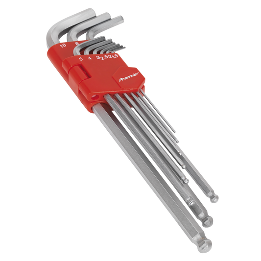 Premier Extra-Long Ball-End Hex Key Set 9pc