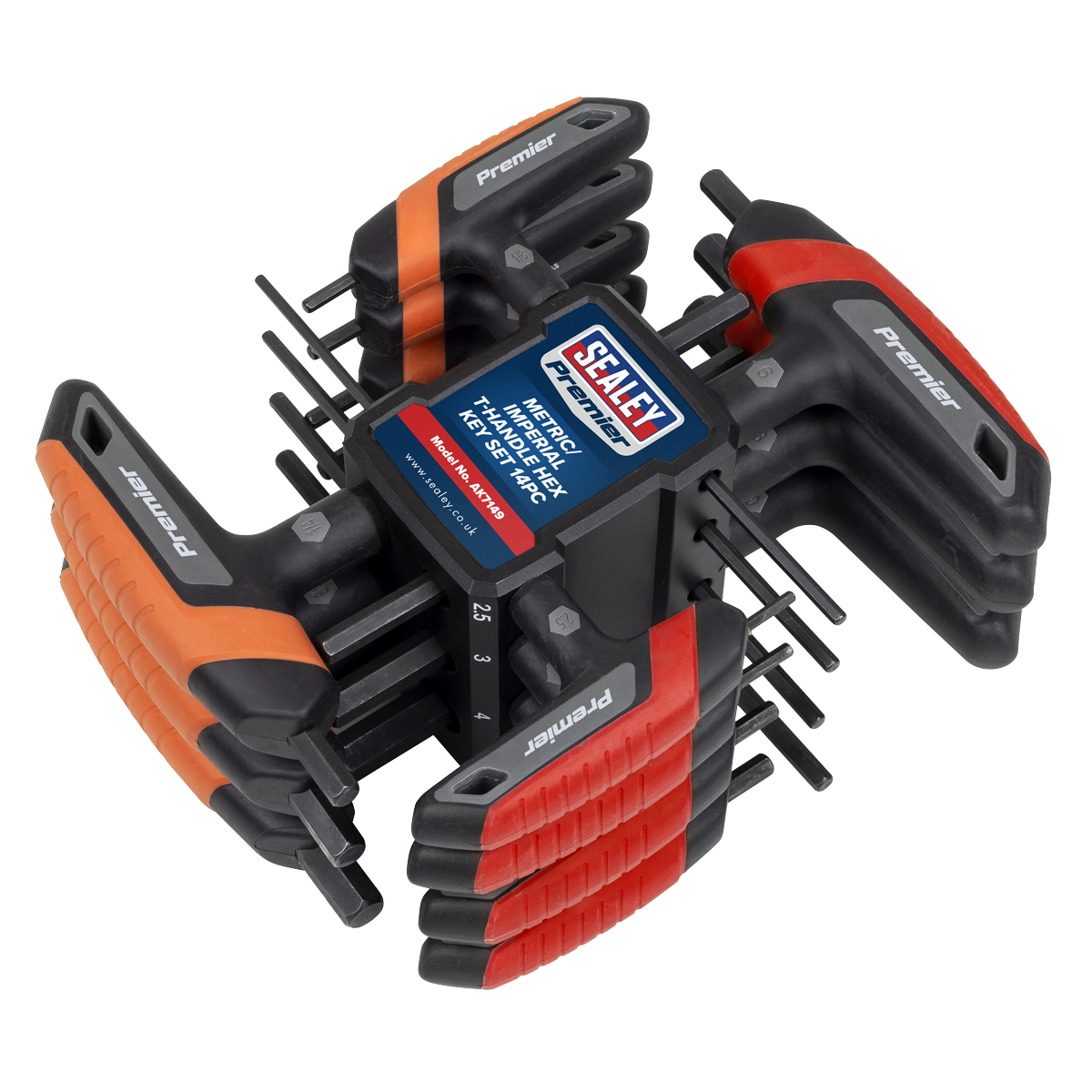 Premier Metric/Imperial T-Handle Hex Key Set 14pc