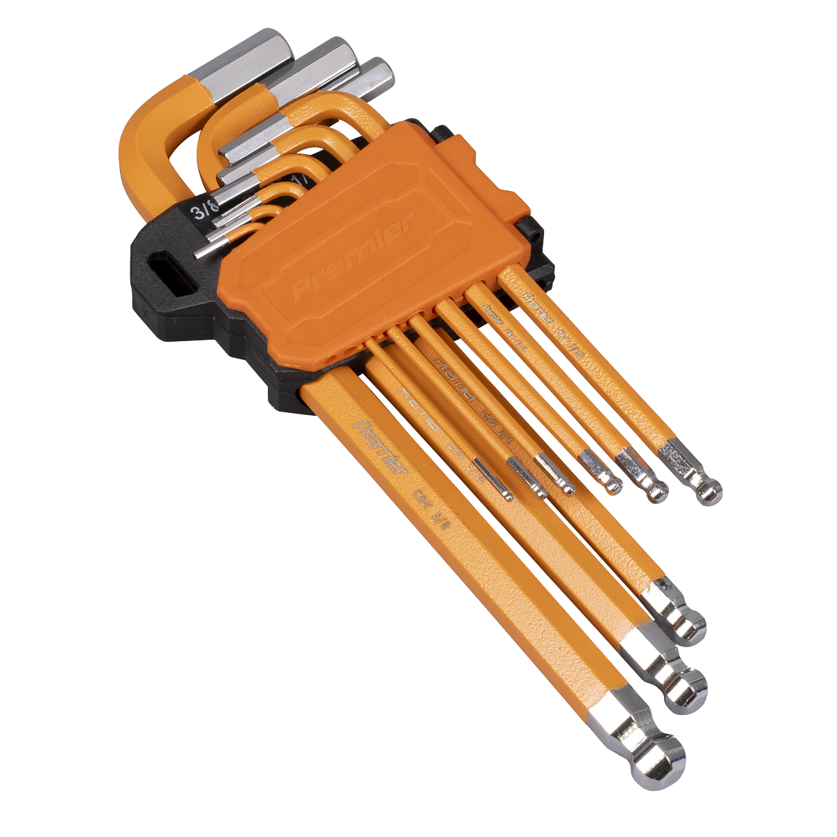 Premier Imperial Long Ball-End Hex Key Set 9pc