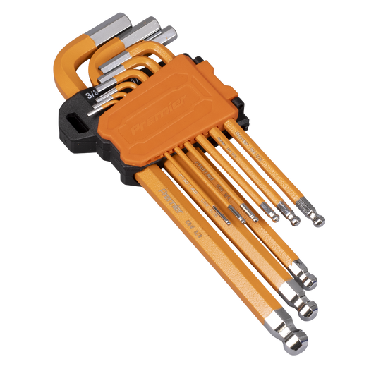 Premier Imperial Long Ball-End Hex Key Set 9pc