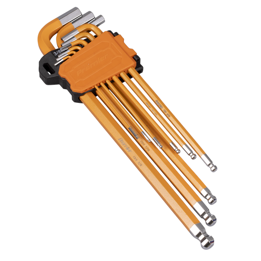 Premier Imperial Extra-Long Ball-End Hex Key Set 9pc