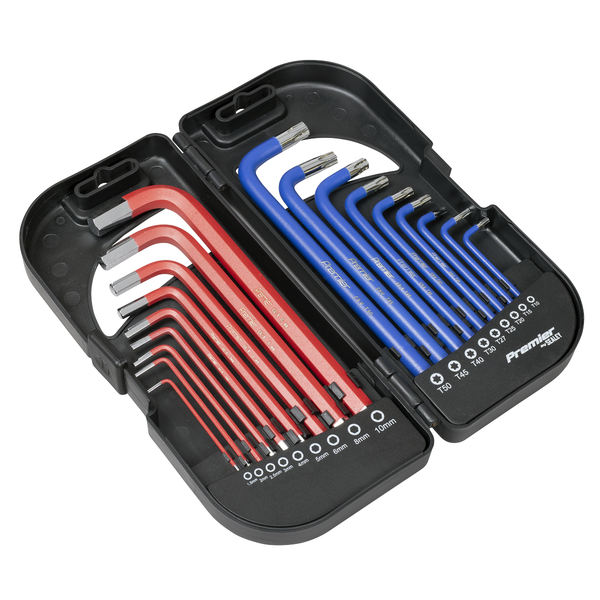 Premier Long Anti-Slip TRX-Star* & Ball-End Hex Key Set 18pc