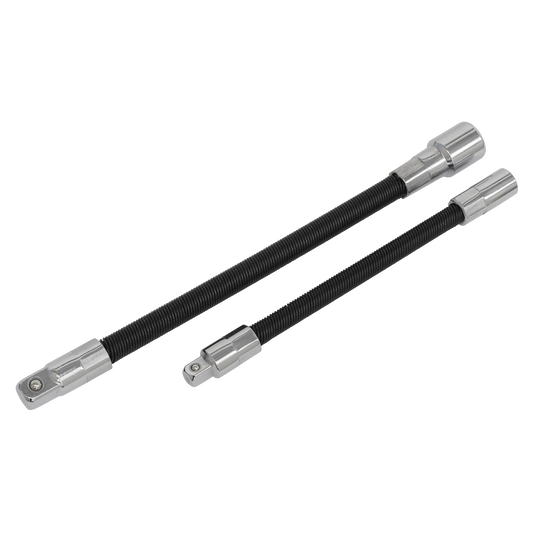 Premier Flexible Extension Adaptor Set 1/4"Sq x 150mm & 3/8"Sq x 200mm 2pc