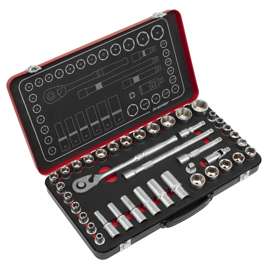 Premier Platinum Metric/Imperial Socket Set 1/2"Sq Drive 40pc