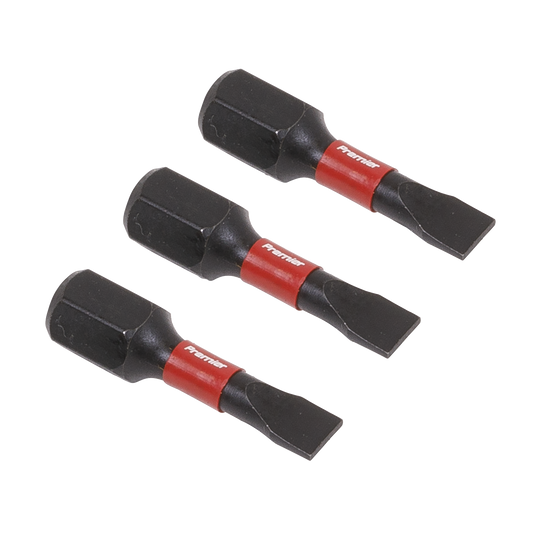 Premier Slotted Impact Power Tool Bits 4.5 x 25mm 3pc