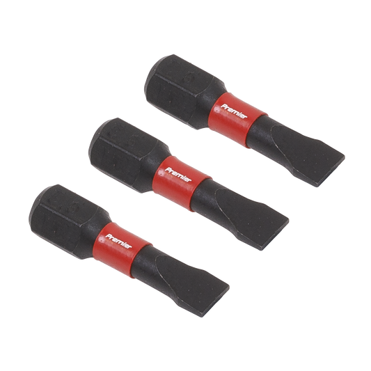 Premier Slotted Impact Power Tool Bits 5.5 x 25mm 3pc