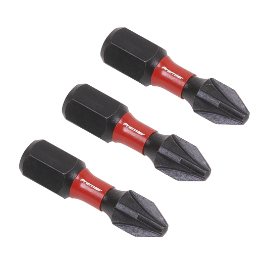 Premier Pozi Impact Power Tool Bits #2 x 25mm 3pc