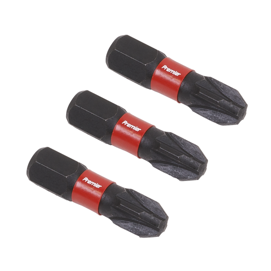 Premier Pozi Impact Power Tool Bits #3 x 25mm 3pc