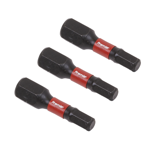 Premier Hex Impact Power Tool Bits 4 x 25mm 3pc