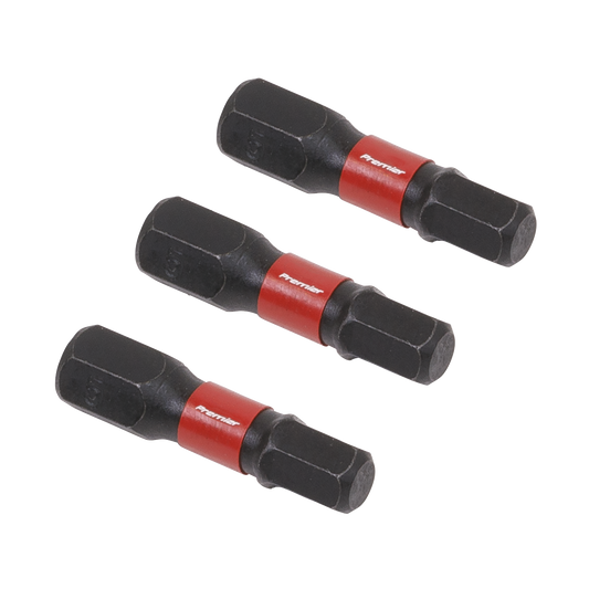 Premier Hex Impact Power Tool Bits 5 x 25mm 3pc