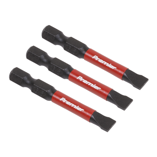Premier Slotted Impact Power Tool Bits 6.5 x 50mm 3pc