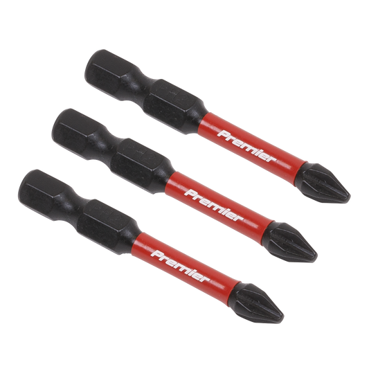 Premier Phillips Impact Power Tool Bits #2 x 50mm 3pc