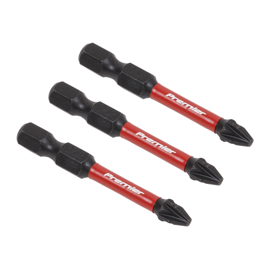 Premier Pozi Impact Power Tool Bits #2 x 50mm 3pc