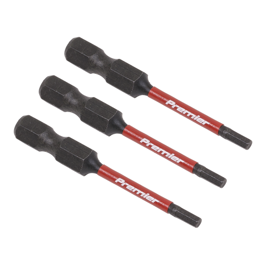 Premier Hex Impact Power Tool Bits 2.5 x 50mm 3pc