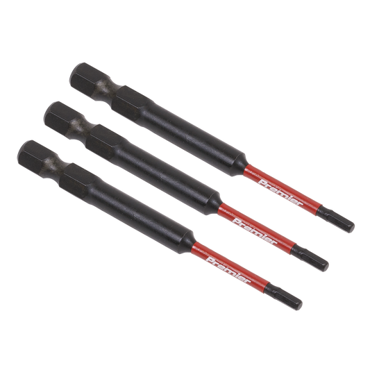 Premier Hex Impact Power Tool Bits 2.5 x 75mm 3pc