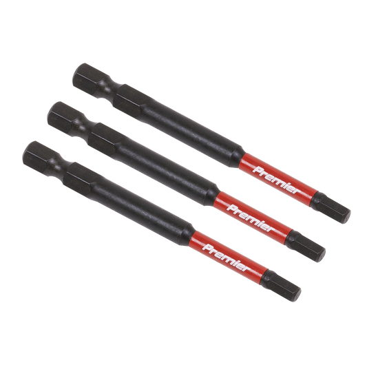 Premier Hex Impact Power Tool Bits 4 x 75mm 3pc