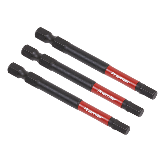 Premier Hex Impact Power Tool Bits 5 x 75mm 3pc