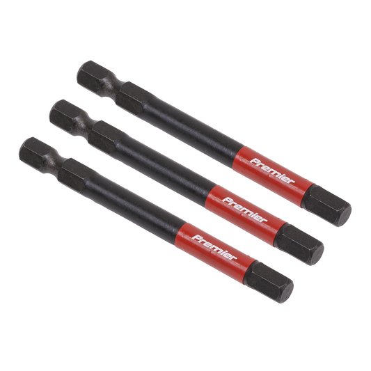 Premier Hex Impact Power Tool Bits 6 x 75mm 3pc