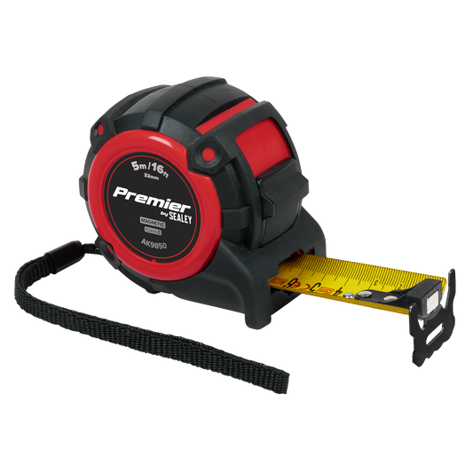 Premier Metric/Imperial Tape Measure Extra-Wide Blade 5m(16ft) x 32mm