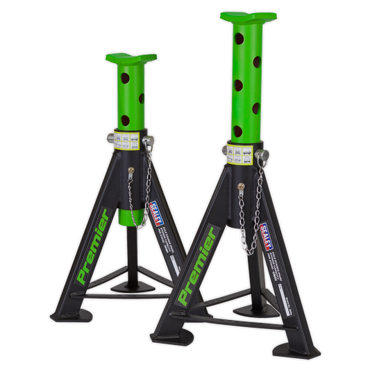 Premier Axle Stands (Pair) 6 Tonne Capacity per Stand - Green