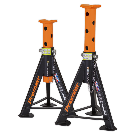 Premier Axle Stands (Pair) 6 Tonne Capacity per Stand - Orange