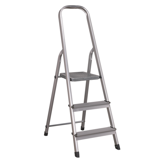 Step Ladder 3-Tread Aluminium - EN 131