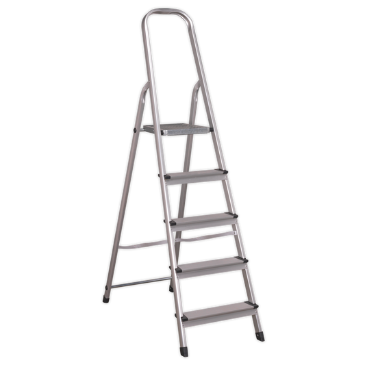 Step Ladder 5-Tread Aluminium - EN 131