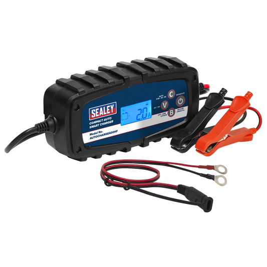 6/12V Compact Auto Smart Charger & Maintainer 4A