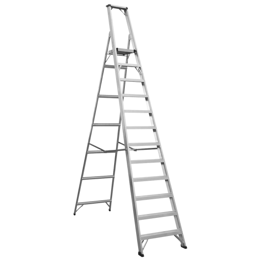 Industrial Step Ladder 12-Tread Aluminium - BS EN 131