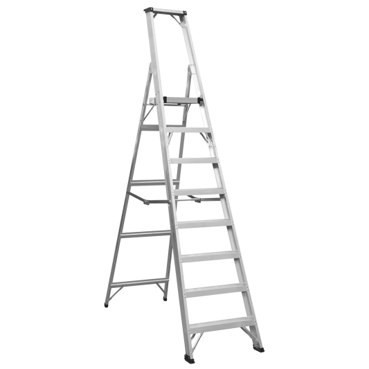 Industrial Step Ladder 8-Tread Aluminium - EN 131
