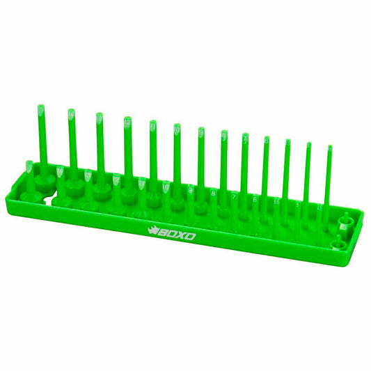 BOXO 28Pc 1/4" Vertical Socket Tray - Red or Green