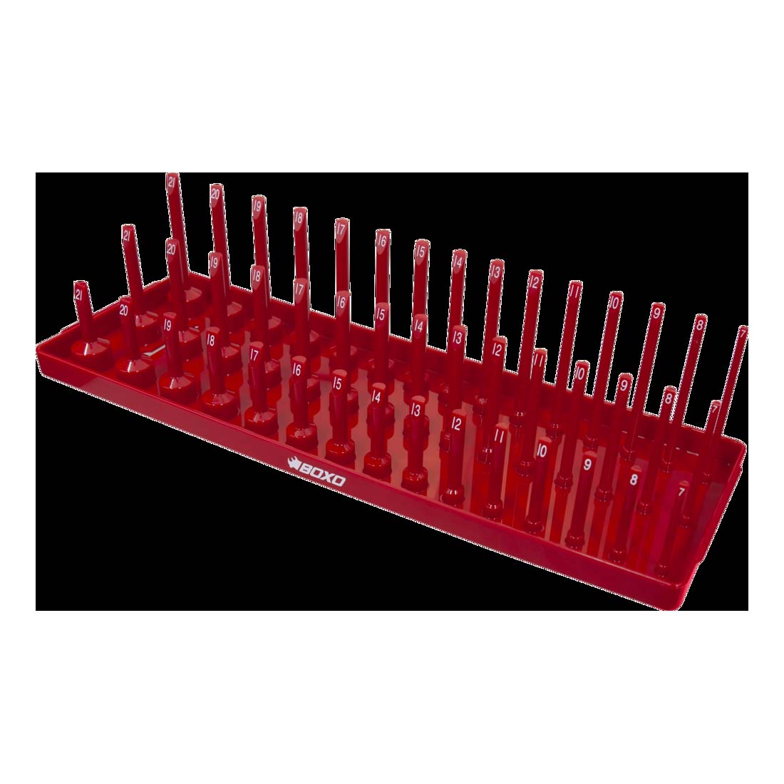BOXO 45Pc 3/8" 3-Tier Vertical Socket Tray - Green or Red