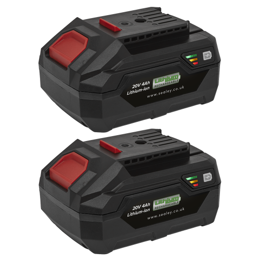 SV20 Series Power Tool Battery 20V 4Ah - Pack of 2