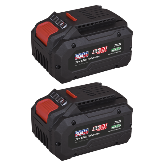 SV20 Series Power Tool Battery 20V 8Ah - Pack of 2
