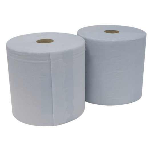 2-Ply Blue Wiper Roll 400m x 260mm - Pack of 2