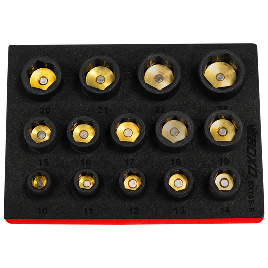 BOXO 14Pc 1/2" Magnetic Impact Socket Set