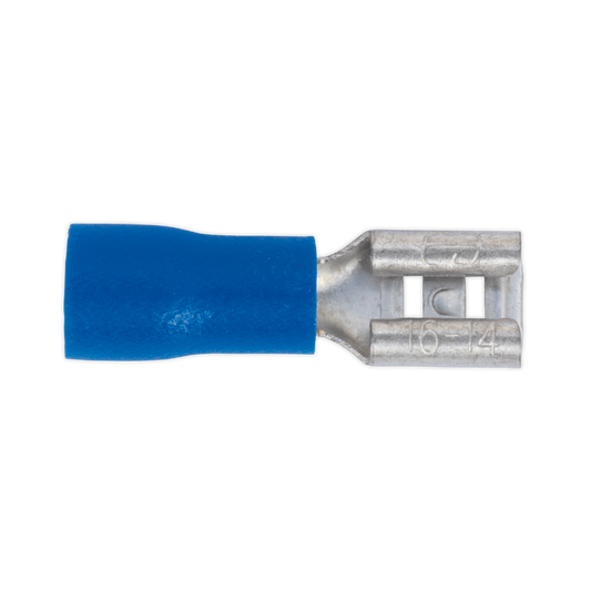Push-On Female Terminal 4.8mm, Blue - Pack of 100