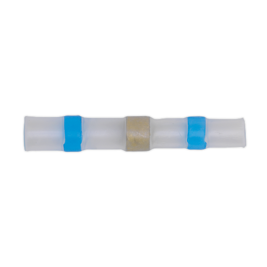 Heat Shrink Butt Connector Solder Terminal 16-14 AWG, Blue - Pack of 25