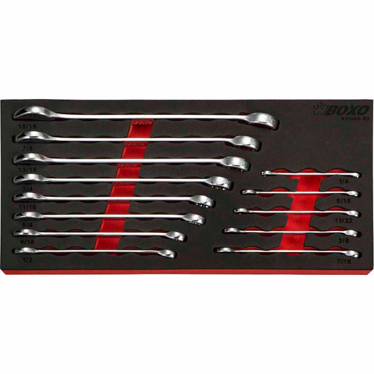 BOXO 13Pc Imperial Combination Spanner Set